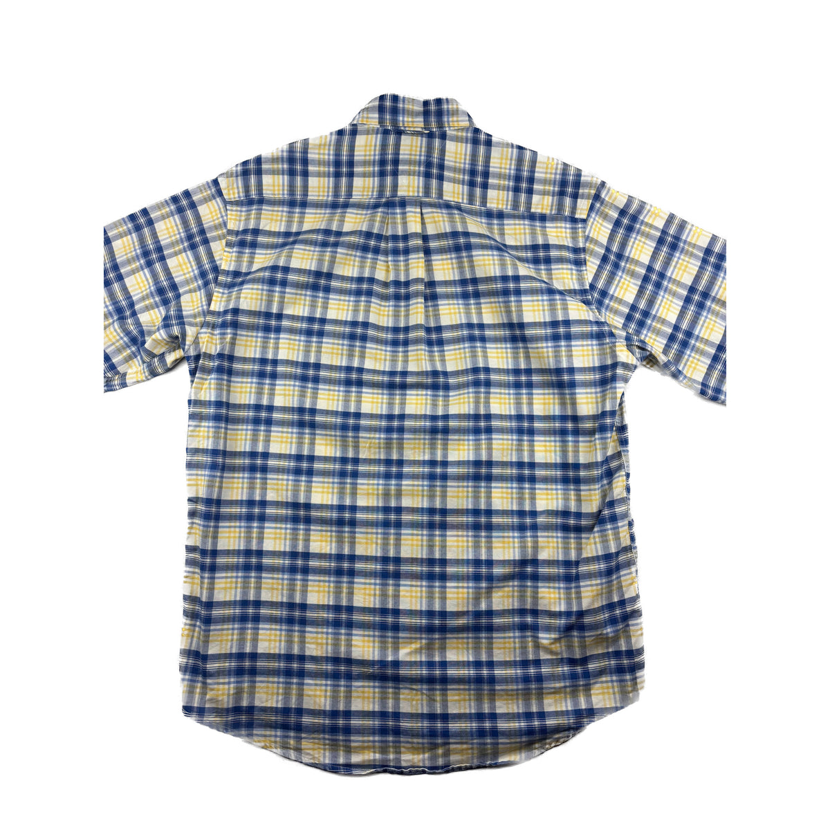 Tommy Hilfiger Button-Down Karohemd blau gelb M Vintage Hemd 90s