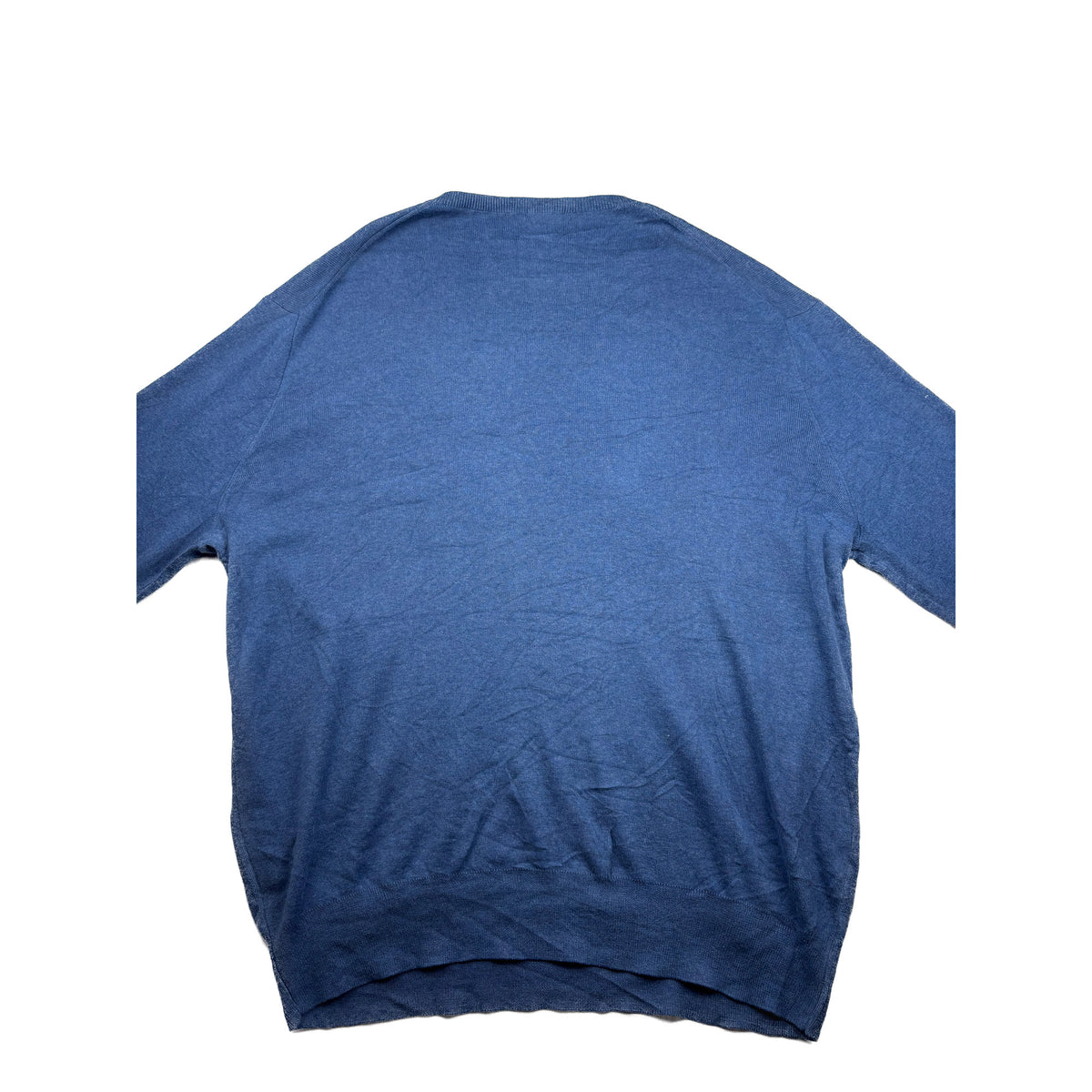 Polo Ralph Lauren V-Neck Strickpullover blau gelbes Stick Logo XL Sweater