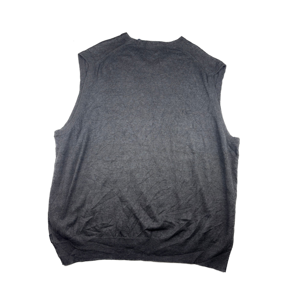 Vintage IZOD V-Neck Strickweste Ärmellos XXL dunkelgrau meliert