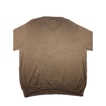 Chaps Vintage V-Neck Pullover braun XL Baumwolle Kaschmir Logo-Stick