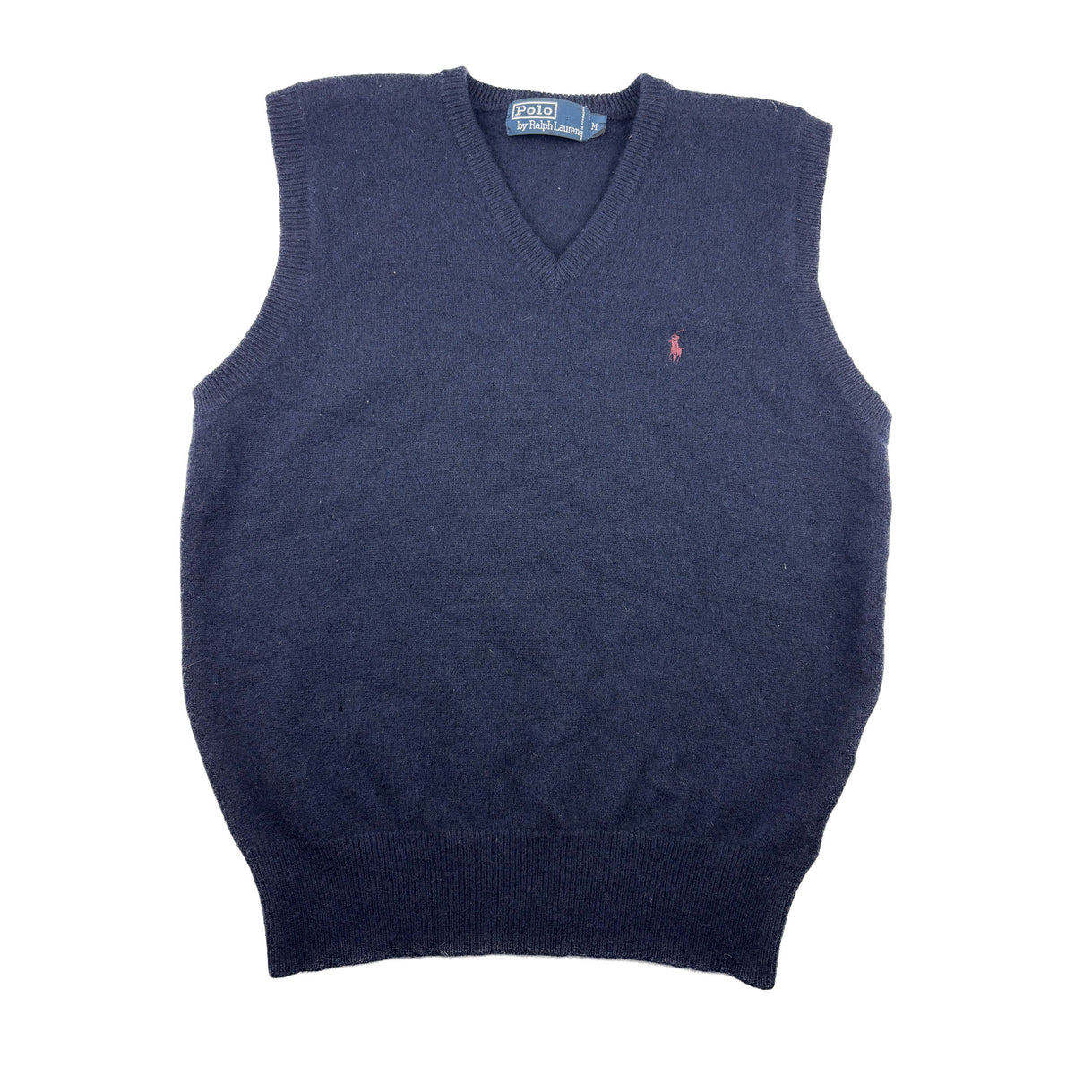 Ralph Lauren Vintage Strickweste dunkelblau M Lammwolle