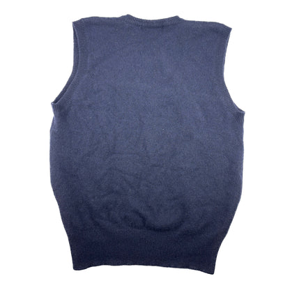 Ralph Lauren Vintage Strickweste dunkelblau M Lammwolle