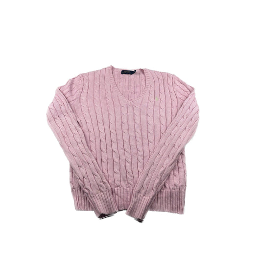 Ralph Lauren Vintage Strick Sweater V-Ausschnitt Rosa S