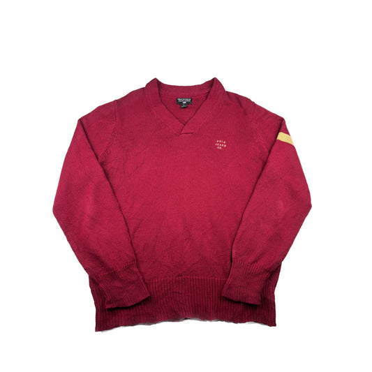 Ralph Lauren Vintage Sweater V-Ausschnitt L Rot