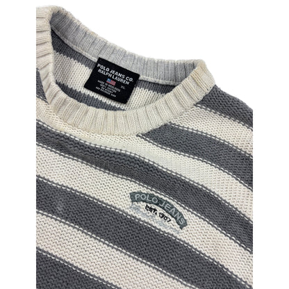 Ralph Lauren Vintage Pullover ärmellos creme grau L