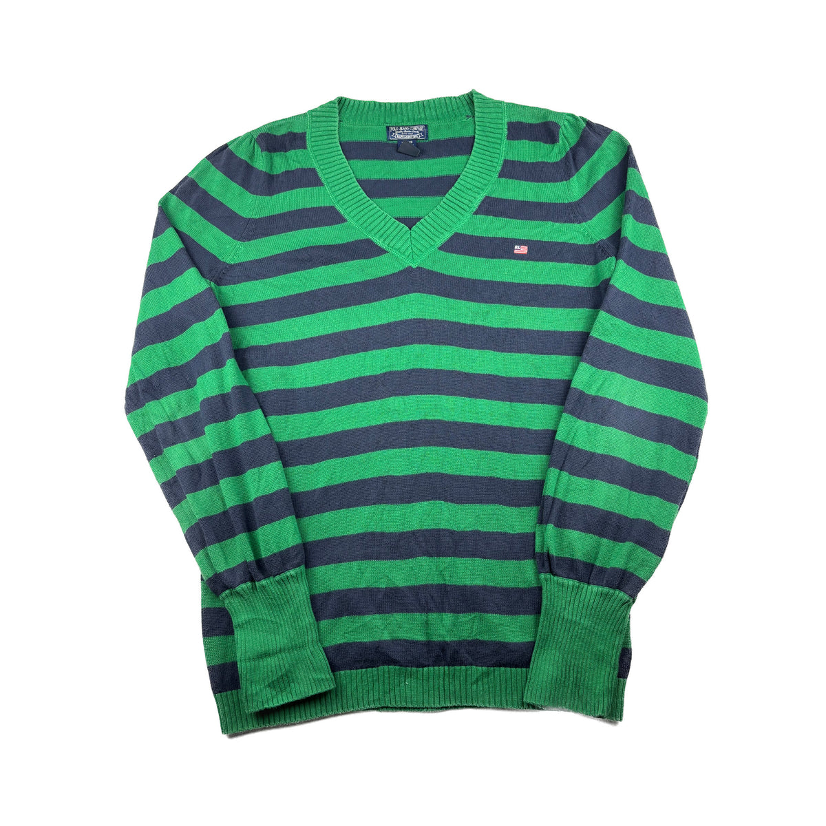 Ralph Lauren Vintage Sweater V-Ausschnitt grün XL