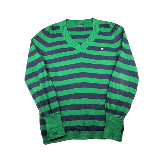 Ralph Lauren Vintage Sweater V-Ausschnitt grün XL