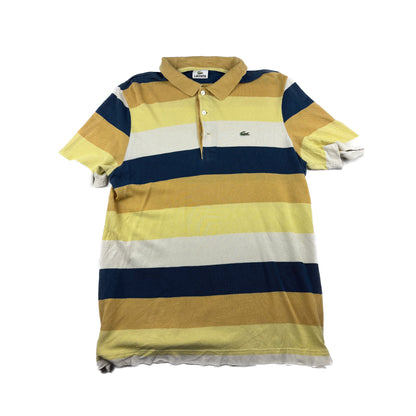 Lacoste Vintage Polo Hemd gelb/weiß/blau L