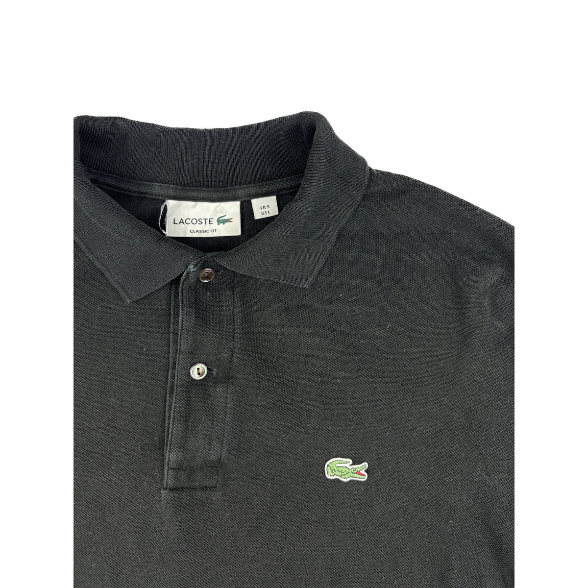 Lacoste Vintage Polo Hemd schwarz L