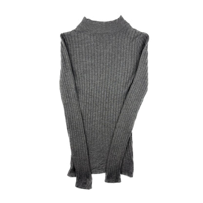 Ralph Lauren Vintage Rippstrick Rollkragen grau XS