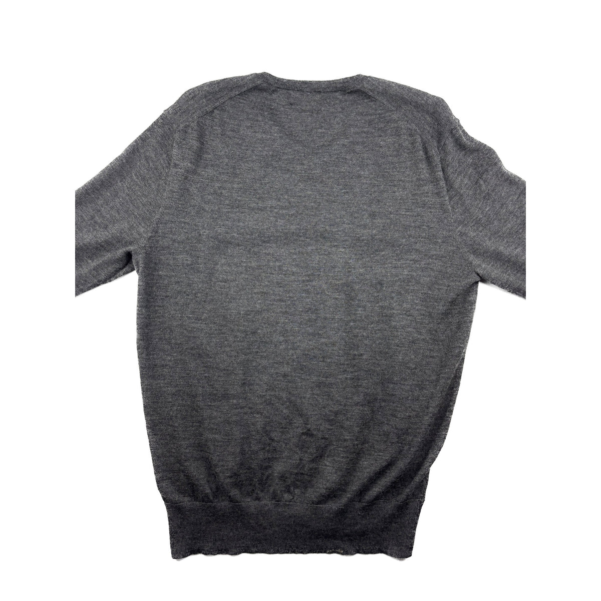 Ralph Lauren V-Ausschnitt Pullover Merino Wolle grau M