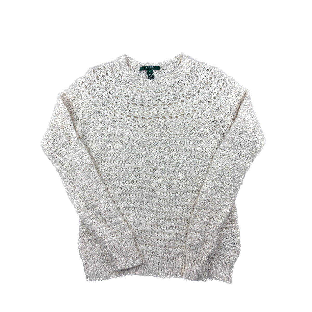 Ralph Lauren Vintage Strickpullover weiß S