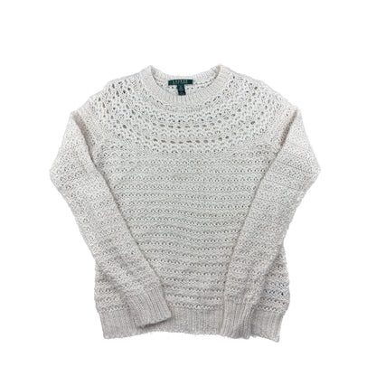 Ralph Lauren Vintage Strickpullover weiß S