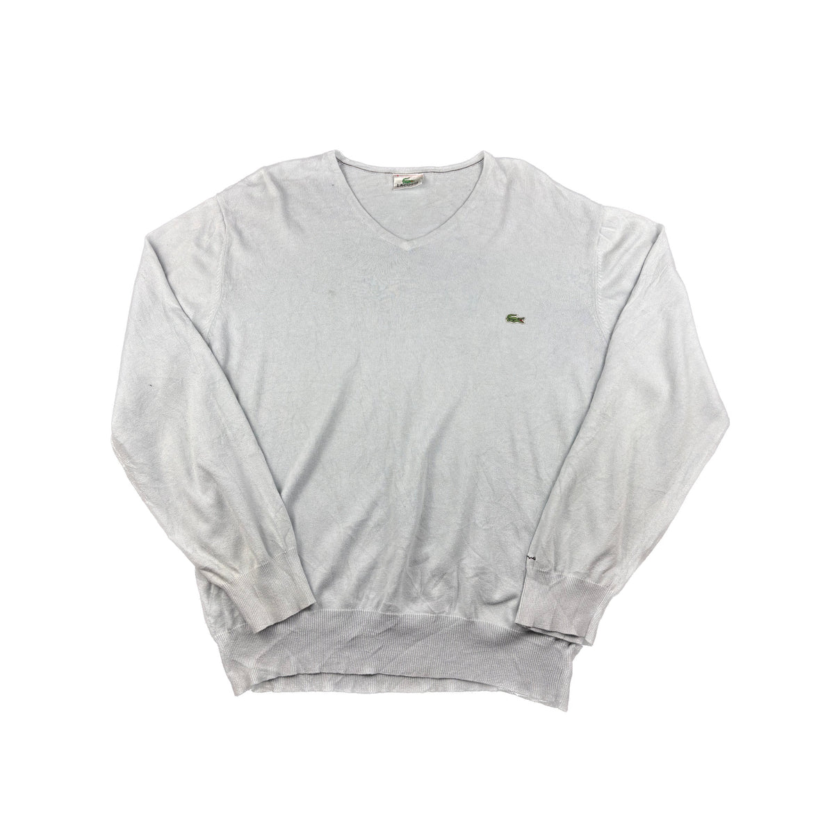 Lacoste Vintage Sweater V Ausschnitt babyblau XXL