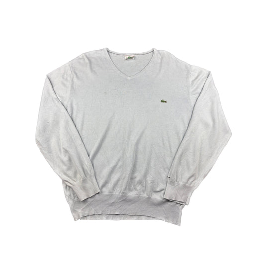 Lacoste Vintage Sweater V Ausschnitt babyblau XXL