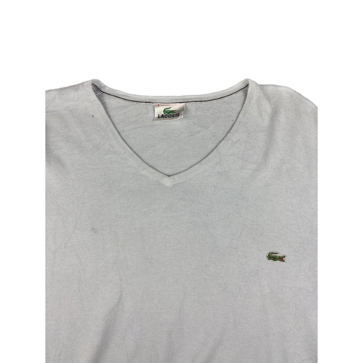 Lacoste Vintage Sweater V Ausschnitt babyblau XXL