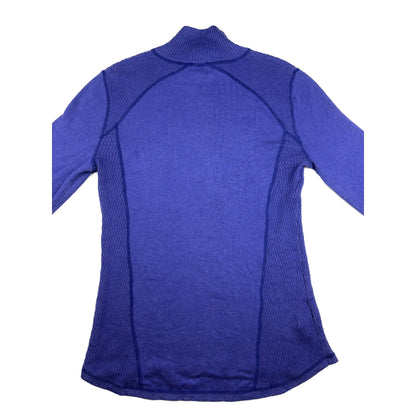 Eddie Bauer Merino-Wollmix Pullover Violett 1/4 Zip M