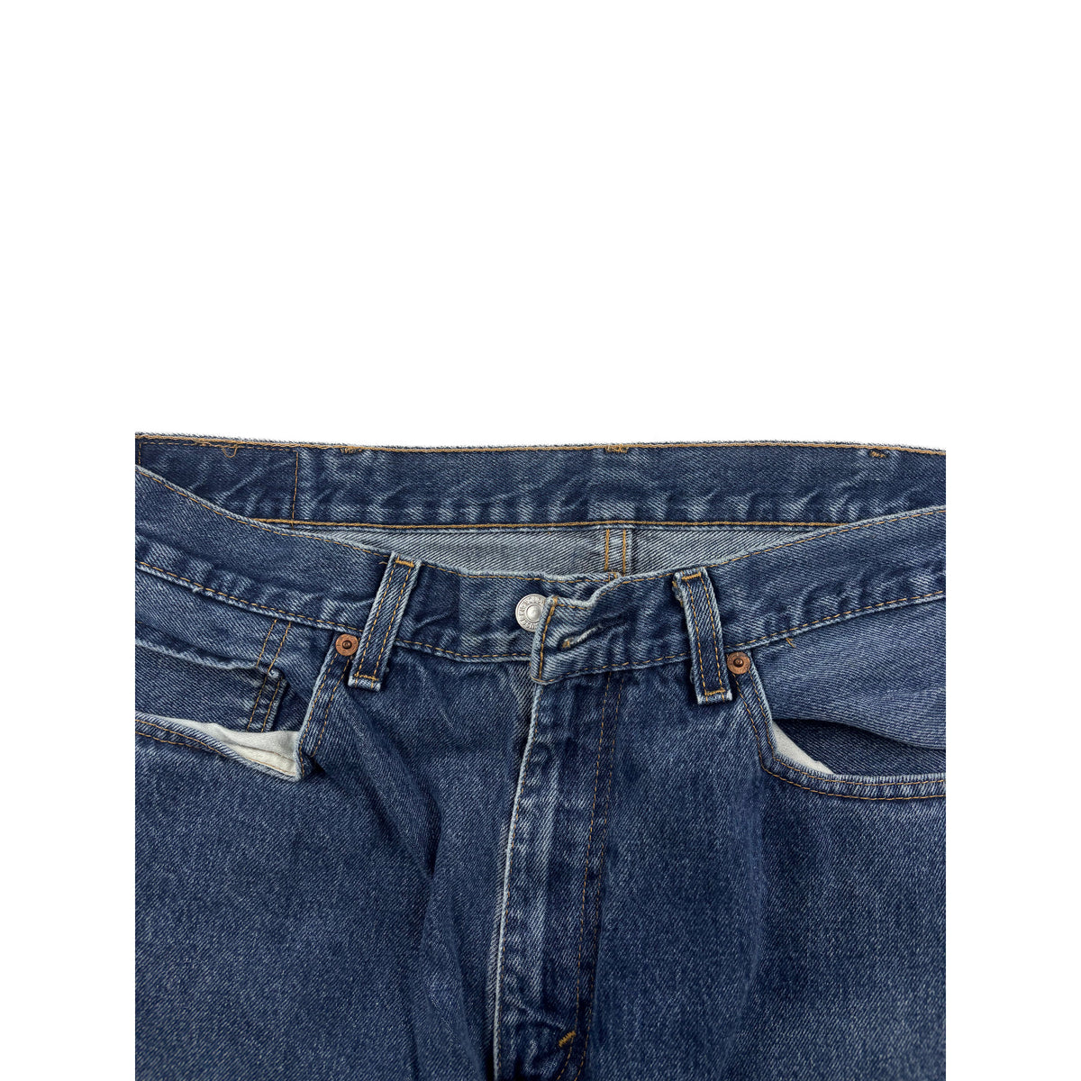 Levi's 505 Straight Fit Denim Jeans blau W36 L30