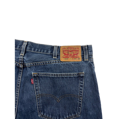 Levi's 505 Straight Fit Denim Jeans blau W36 L30