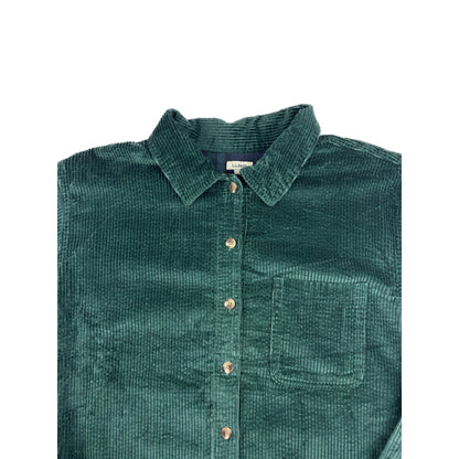 L.L. Bean Heavy Cordhemd Smaragdgrün L