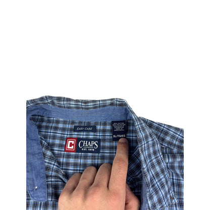 Chaps Vintage Hemd Button-Down blau XL