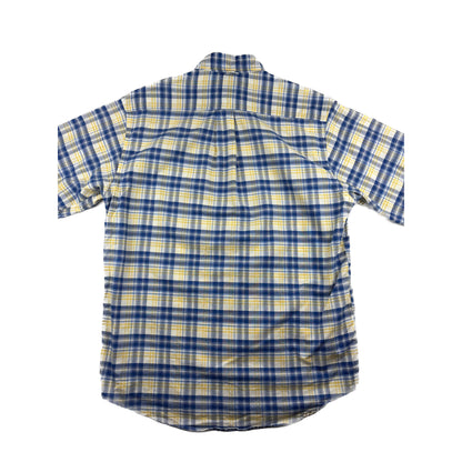 Tommy Hilfiger Button-Down Karohemd blau gelb M Vintage Hemd 90s
