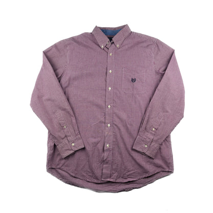 Chaps Button-Down Karohemd rot weiß L Vintage Hemd