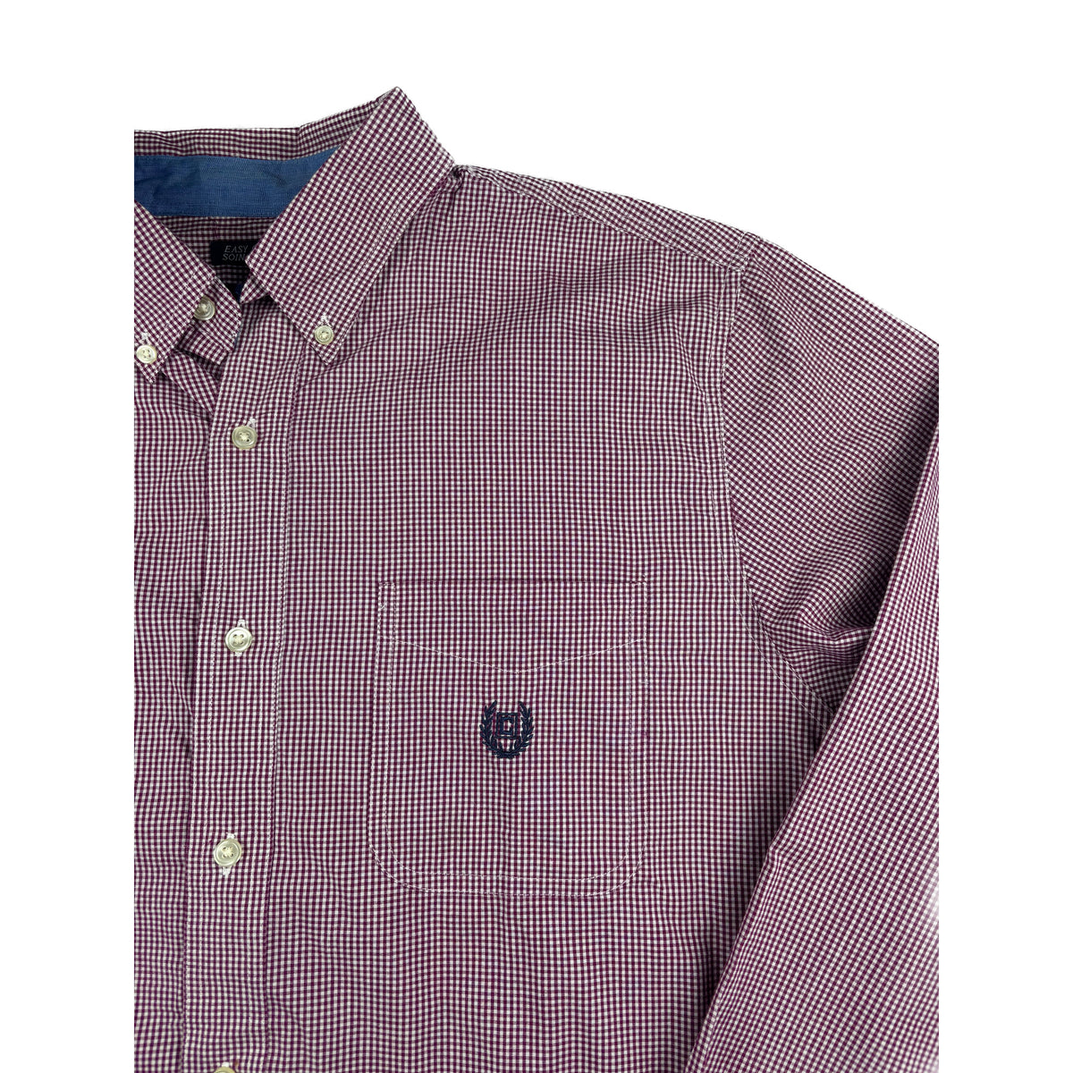 Chaps Button-Down Karohemd rot weiß L Vintage Hemd