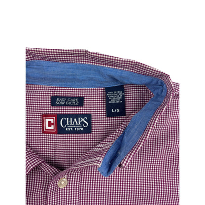 Chaps Button-Down Karohemd rot weiß L Vintage Hemd
