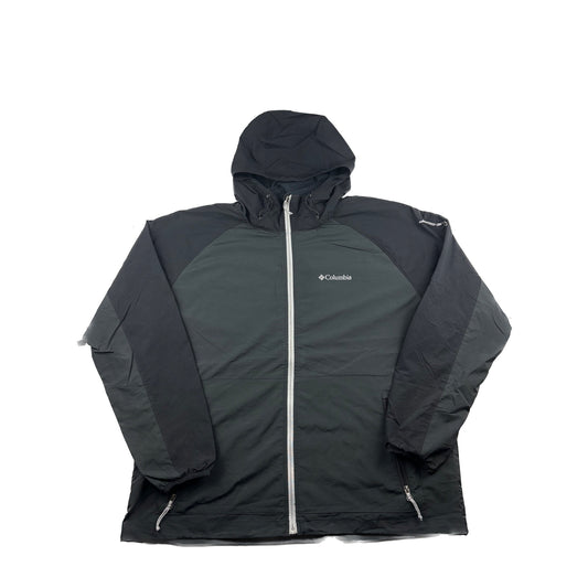 Columbia Leichte Outdoor Jacke schwarz grau XL Vintage Windbreaker
