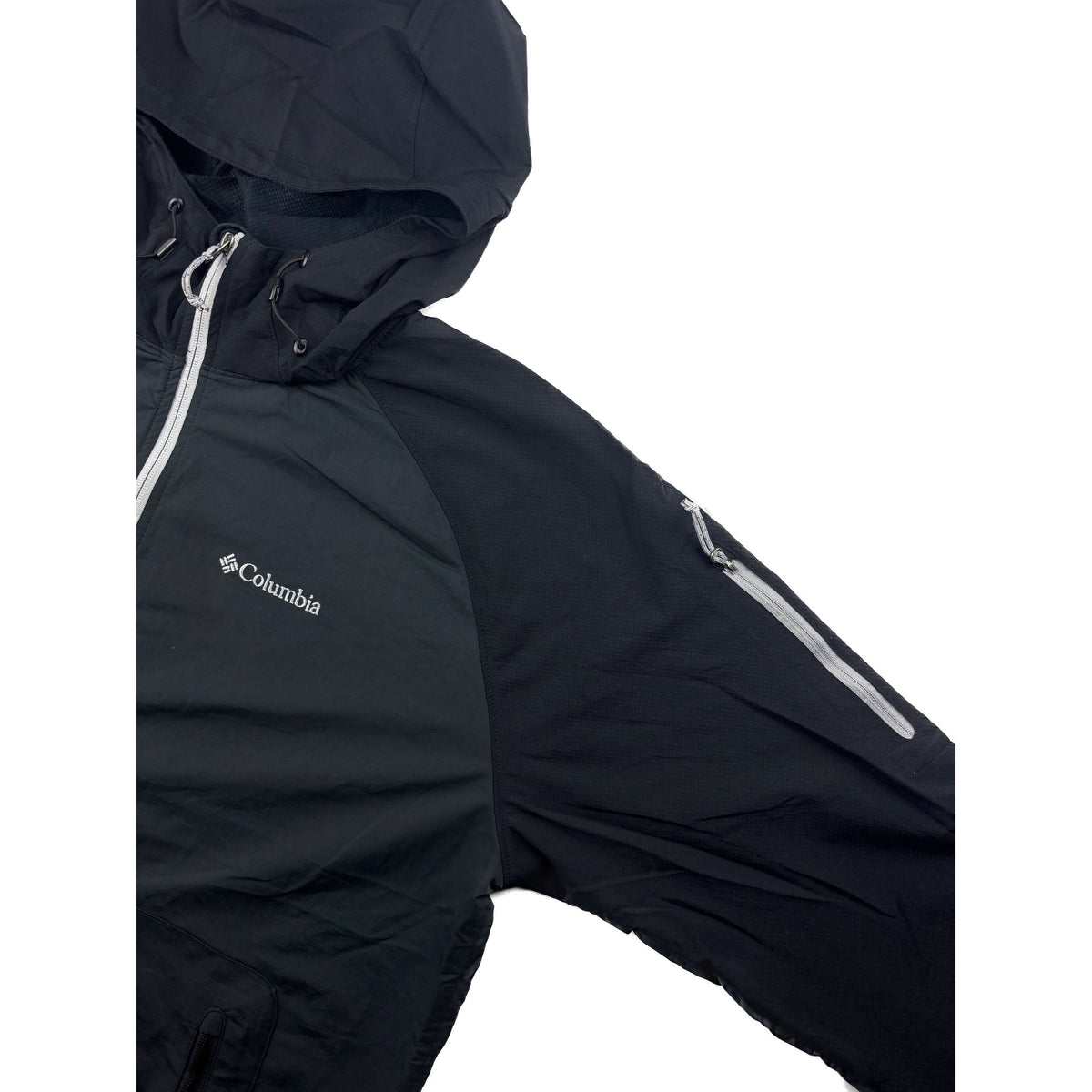 Columbia Leichte Outdoor Jacke schwarz grau XL Vintage Windbreaker