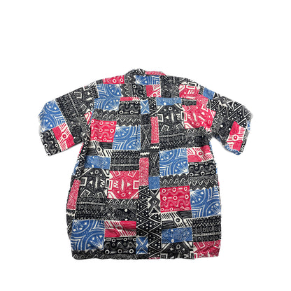 Chemise Lacoste Pattern Kurzarmhemd Bunt größe XL Vintage 90s