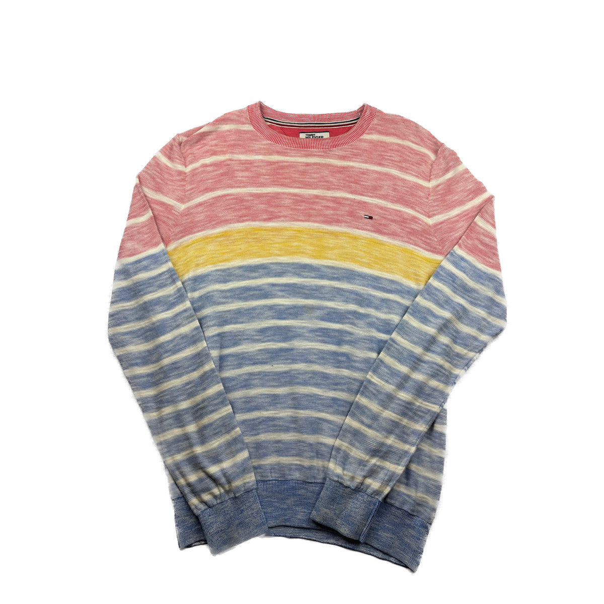 Tommy Hilfiger Striped Strickpullover Bunt gestreift S Vintage Sweater