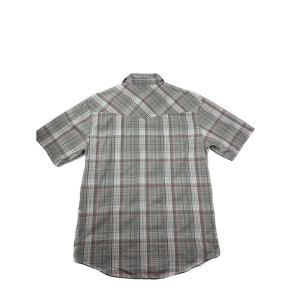 Dickies Western Pattern Kurzarmhemd grau gekreuzt S Workwear Hemd