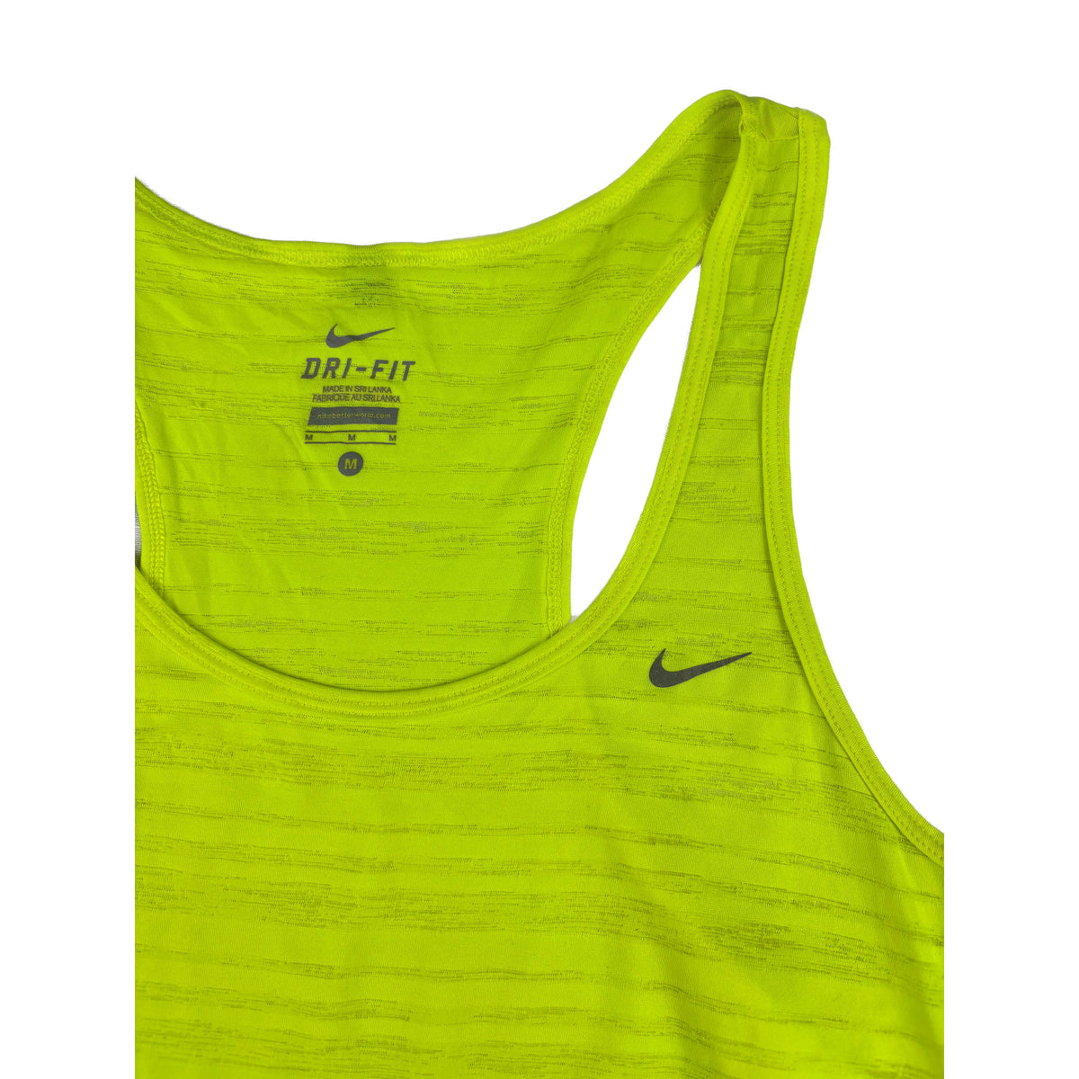 Nike Dri-Fit Racerback Tanktop Neon-gelb M Sport