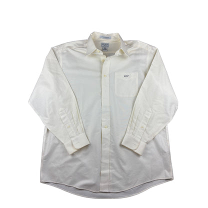 L.L. Bean Wrinkle Reistant Hemd Cremeweiß XL Vintage