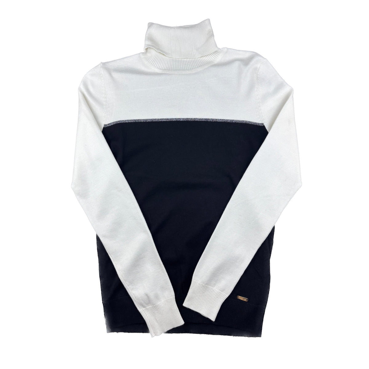 Calvin Klein Rollkragenpullover weiß schwarz S