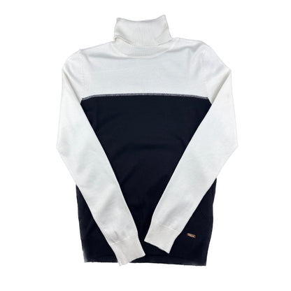 Calvin Klein Rollkragenpullover weiß schwarz S