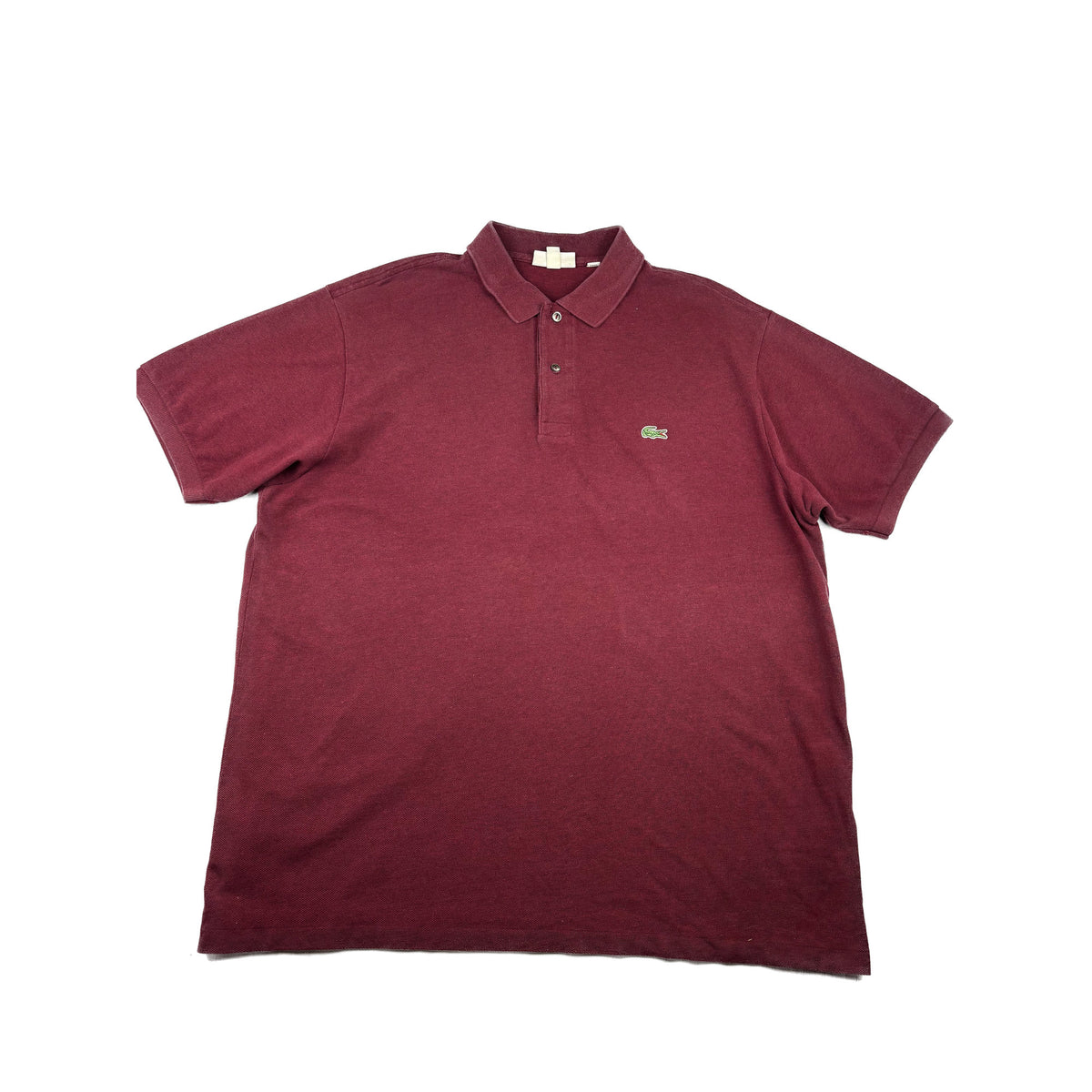 Lacoste Poloshirt Bordeauxrot Krokodil Logo XXL Vintage Polo Shirt
