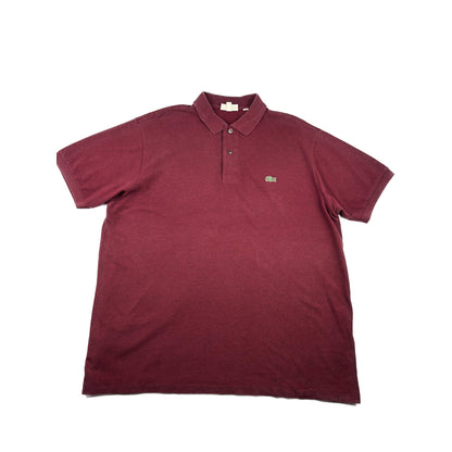 Lacoste Poloshirt Bordeauxrot Krokodil Logo XXL Vintage Polo Shirt
