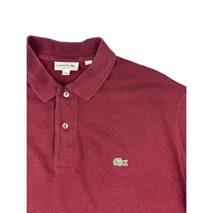 Lacoste Poloshirt Bordeauxrot Krokodil Logo XXL Vintage Polo Shirt