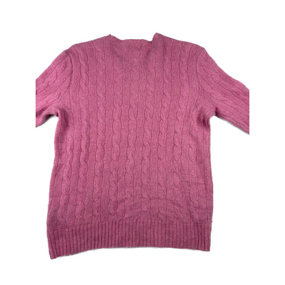 Polo Ralph Lauren Zopfstrickpullover Merinowolle Rosa M Cable Knit