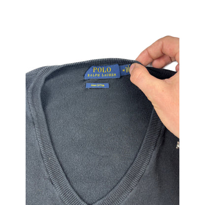 Ralph Lauren V-Neck Strickpullover schwarz M Feinstrick Pullover