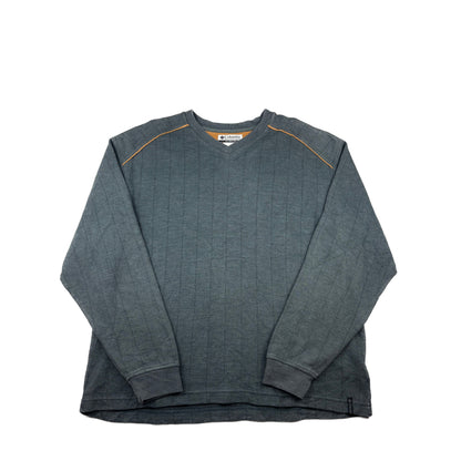 Columbia V-Neck Strickpullover Dunkelgrau L Vintage
