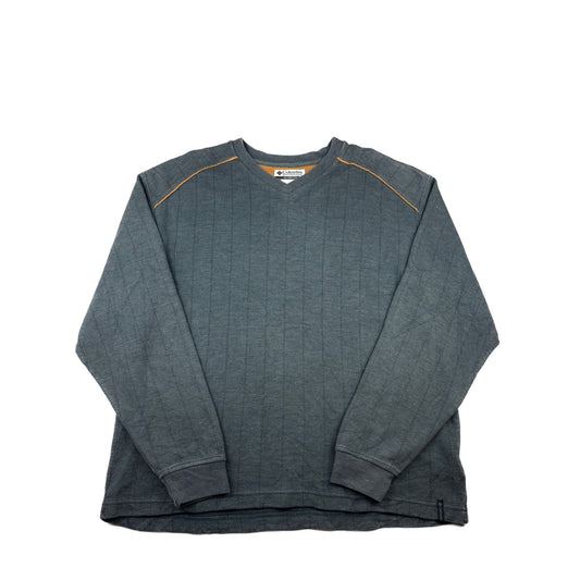 Columbia V-Neck Strickpullover Dunkelgrau L Vintage