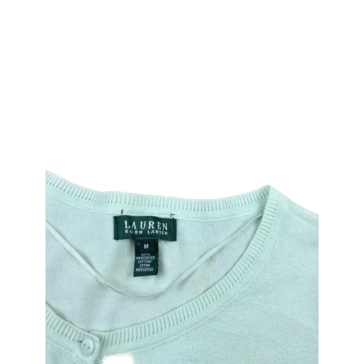 Ralph Lauren Strickjacke Mintgrün M Vintage Cardigan