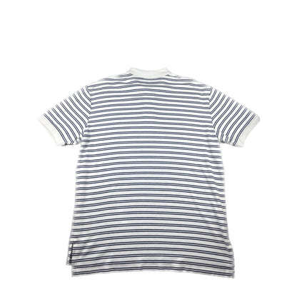 Polo Ralph Lauren Poloshirt weiß blau gestreift L Vintage Polo
