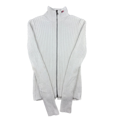 Polo Ralph Lauren Rippstrick Strickjacke weiß Full-Zip S Vintage