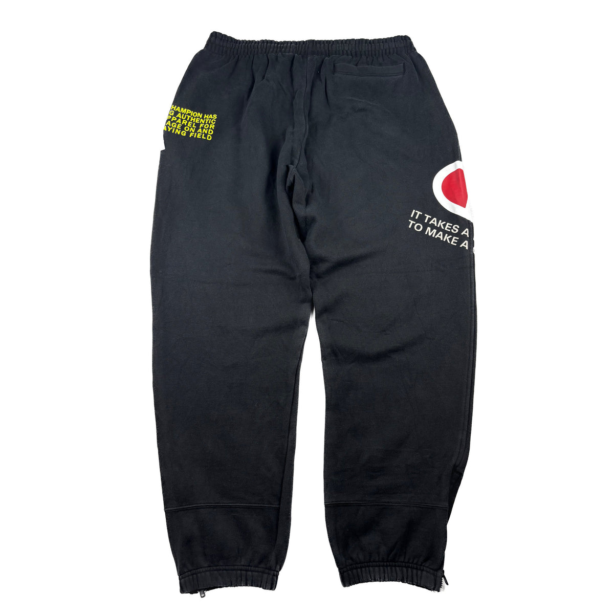 Champion Jogginghose schwarz Big Logo Print XL