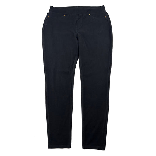 Michael Kors Stretch Hose schwarz Gold detail L Elegante Stoffhose